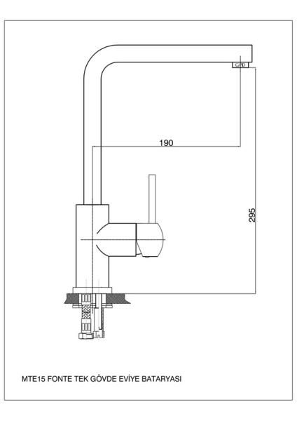 Смеситель для кухни GPD FONTE MTE15 хром
