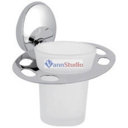 F1606-1 Стакан для зубных щеток Frap стекло с держателем