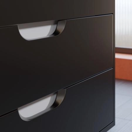 Тумба под раковину для ванной Uperwood Modul 80 см, подвесная, матовая, черная