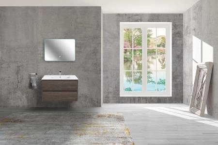 Тумба под раковину Vincea Gio 800 подвесная, 2 выкатных ящика soft-close, R.Oak