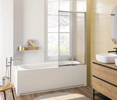 Шторка для ванны GOOD DOOR SCREEN SLR-100-C-CH 5 мм 100 прозрачное