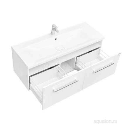 Тумба под раковину Акватон Мадрид 120 см 2 ящика цвет белый