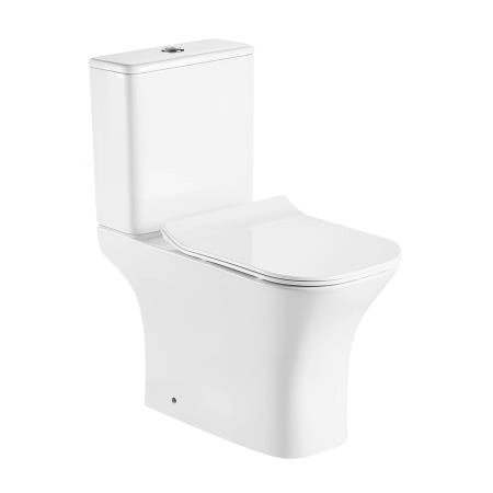 Стекло Azario Унитаз-компакт безободковый Azario Fretta Square AZ-5121 с крышкой микролифт