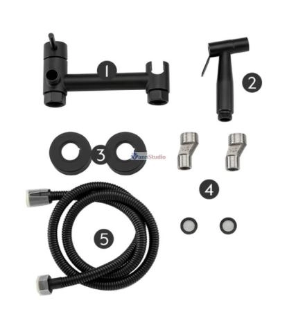 Гигиенический душ Frap F7503-6 черный