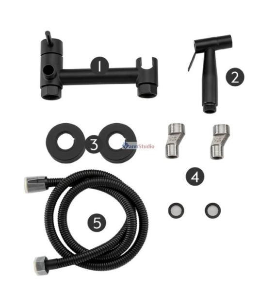 Гигиенический душ Frap F7503-6 черный