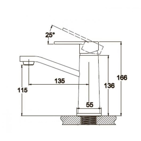 Смеситель для раковины KAISER Sonat (34511) хром