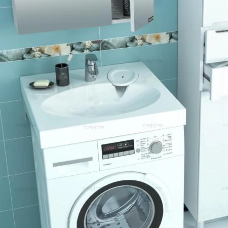 Раковина Санта Луна 60x60 см над стиральной машиной