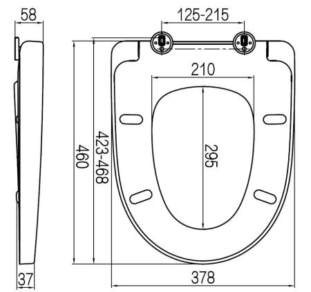 Крышка-сиденье для унитаза AM.PM Awe C117852WH