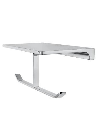 Двойной держатель для туалетной бумаги с полкой WONZON & WOGHAND ECLIPSE, Хром (WW-9156)