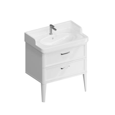 Тумба Kerama Marazzi POMPEI ПОМПЕИ PO.N.80.2\WHT напольная с 2 ящиками 80, белая глянцевая