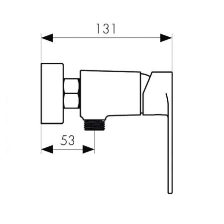 Смеситель для ванны KAISER Terso (70077) хром