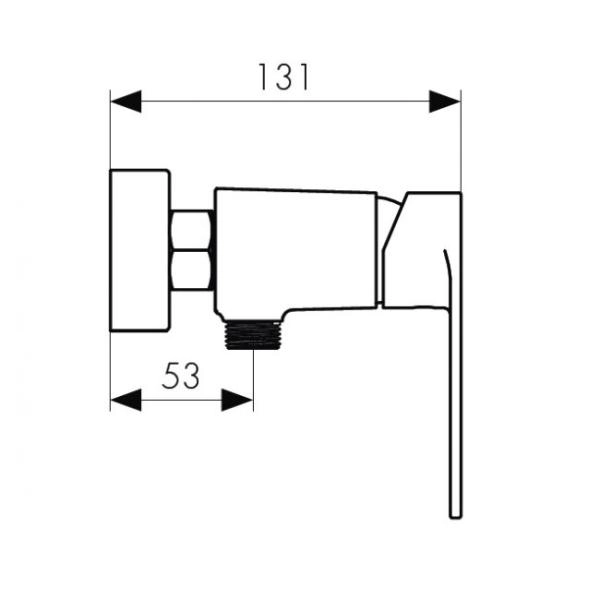 Смеситель для ванны KAISER Terso (70077) хром