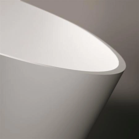 Gruppo Treesse Bali Ванна отдельностоящая 160x85x62h cм, с сливом-переливом и сифоном, Solid Surface, цвет: белый глянцевый