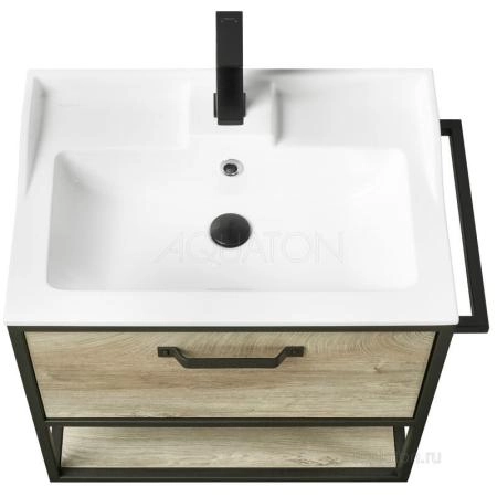 Тумба под раковину AQUATON Лофт Фабрик 65 дуб эндгрейн 1A242301LTDU0