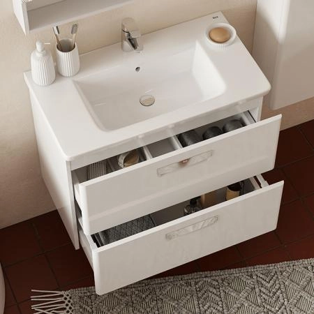Roca The Gap Original Тумба подвесная 80x41x60см, с 2 ящиками, цвет: белый