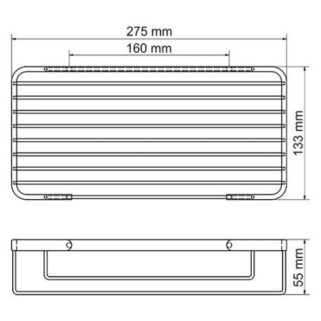 Этажерка настенная WasserKraft K-722 27 см хром