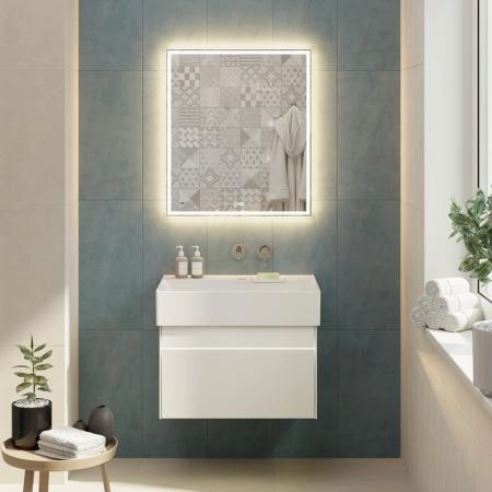 Тумба Kerama Marazzi LOGICA ЛОДЖИКА LOG.70.2\WHT подвесная 2 ящика 70 см, белоснежный