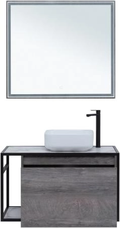 Тумба под раковину Aquanet Nova Lite Loft 90 R дуб рошелье