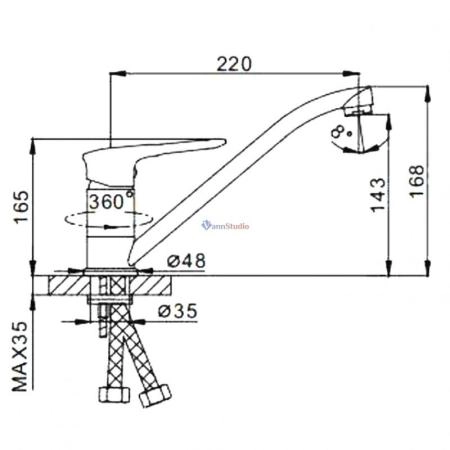 Смеситель для кухни Frap F4549 белый хром
