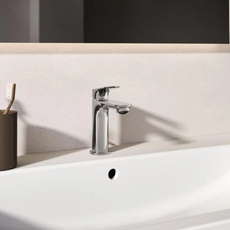 Ideal Standard Ceralife O Смеситель для раковины H10см., на 1 отв., с донным клапаном, цвет: хром