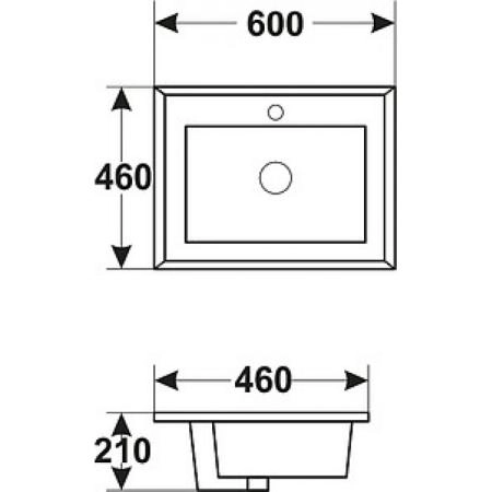 Раковина MELANA 800-F60 керамическая