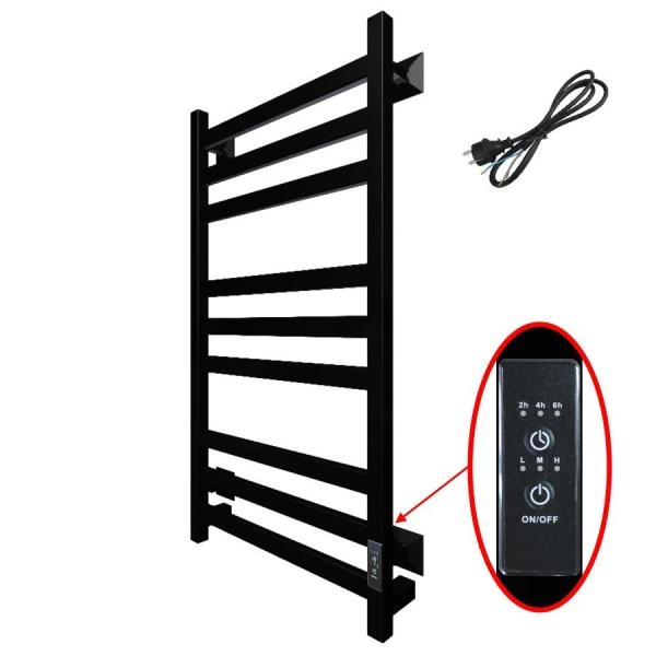 Полотенцесушитель Тругор Пэк сп 21 кв 80х40 черный ВГП электрический