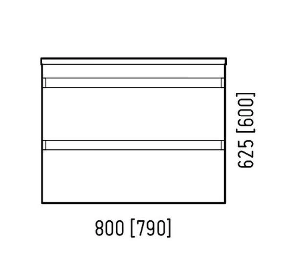 Тумба под раковину Corozo Алабама 80 Z2, белая подвесная, Adel 80
