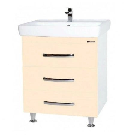 Тумба под раковину Bellezza Рокко 70 напольная с 3 ящ. (Тигода) бежевая