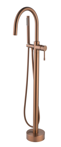 Смеситель напольный Boheme UNO WHITE Copper Brushed 469-CB