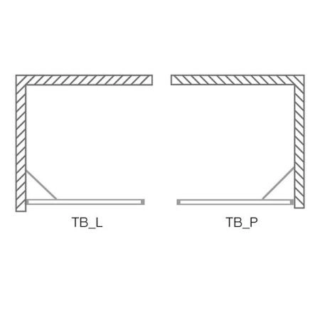 Боковая стенка Roltechnik TB/900 S/CS стекло прозрачное профиль матовый хром