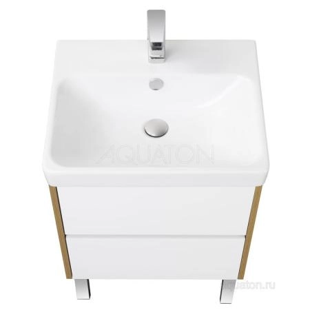 Тумба под раковину AQUATON Сканди 70 белая, дуб рустикальный 1A251801SDZ90