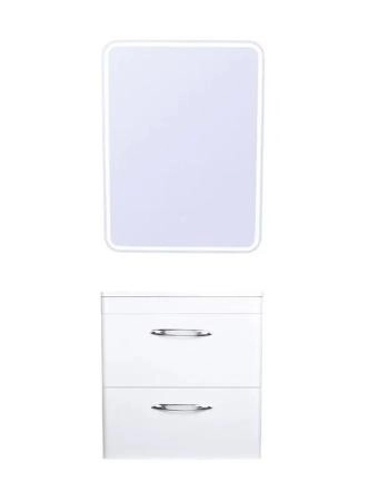 Тумба подвесная Style Line Каре 60 (2 ящ.) Люкс белая, PLUS
