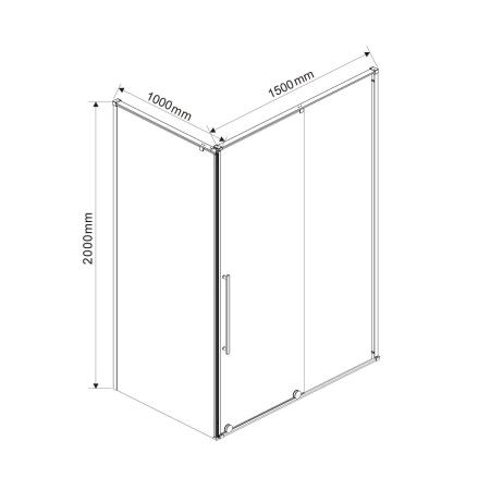 Душевой уголок Vincea Arno VSR-1A1015CL, 1500*1000, хром, стекло прозрачное