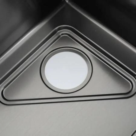 Кухонная мойка Gappo GS7246-6 720x460x215mm 0.8мм с коландером Черный