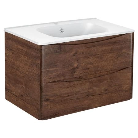 Тумба под раковину Vincea Paola 800 подвесная, 2 выкатных ящика soft close, R.Wood