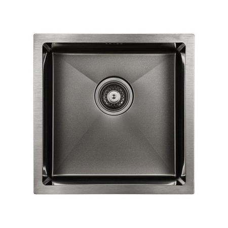 Кухонная мойка Paulmark GERBERG PM214444-GM вороненая сталь 440х440мм нерж. Сталь