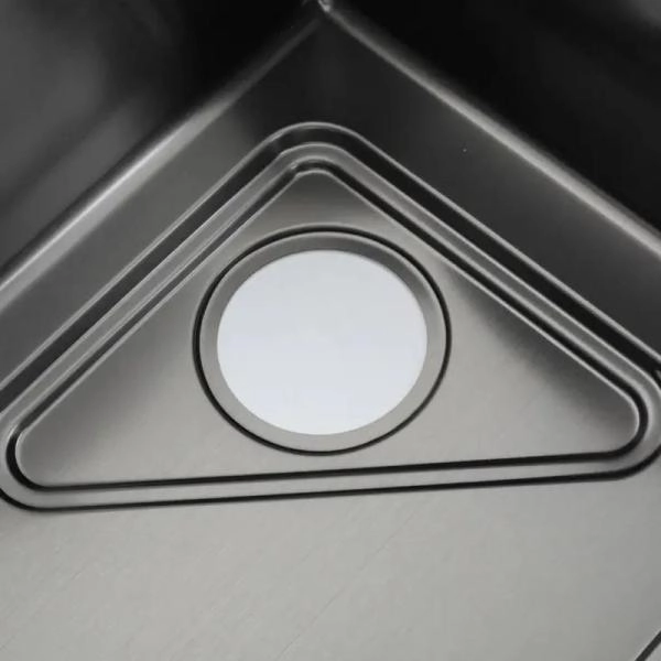 Кухонная мойка Gappo GS7246-6 720x460x215mm 0.8мм с коландером Черный