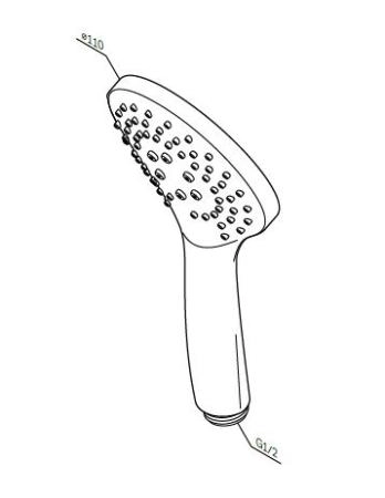 Ручной душ Am.Pm Gem F0290100 хром