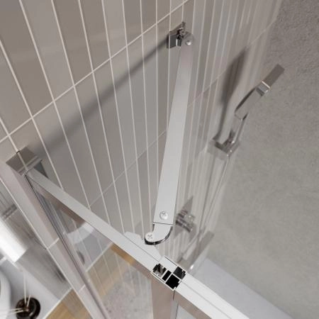 Душевой уголок BelBagno LUCE 100x100 прозрачное стекло 6 мм профиль хром LUCE-A-22-80+20-C-Cr