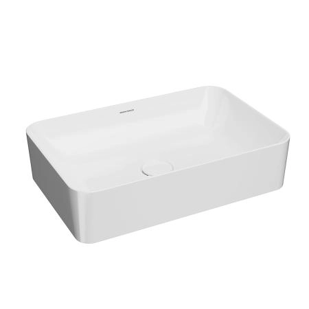 Раковина Kerama Marazzi PLAZA ПЛАЗА PLR.wb.55q накладная 55, прямоугольная, белая глянцевая