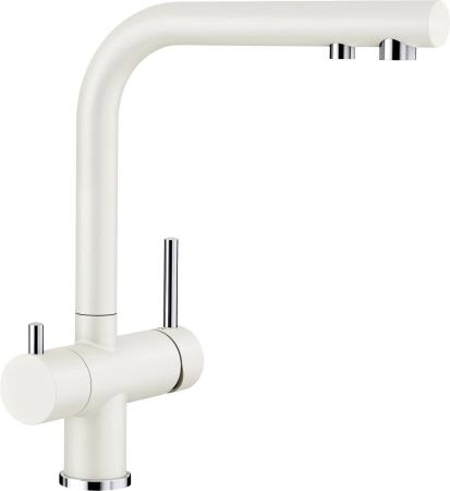 Смеситель Blanco Fontas II 525141 для кухни белый, с краном для фильтра