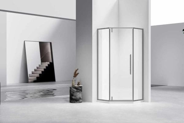 Душевой уголок Vincea Slim-N VSP-4SN100CLGM, 1000*1000, вороненая сталь, стекло прозрачное