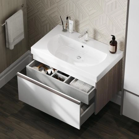 Раковина Kerama Marazzi BUONGIORNO БОНДЖОРНО BG.wb.80 подвесная/мебельная 80, белая глянцевая