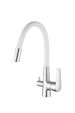 Смеситель для кухонной мойки ESKO Coral CL 03 W хром белый