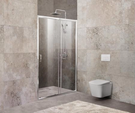 Душевая дверь BelBagno UNIQUE 120-135 матовое стекло 5 мм профиль хром UNIQUE-BF-1-120/135-P-Cr