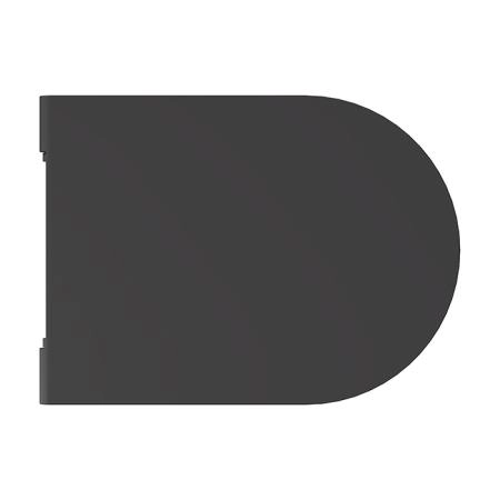 Alice Hide Сиденье с крышкой для унитаза Round, тонкое, с микролифтом, цвет: чёрный матовый/хром