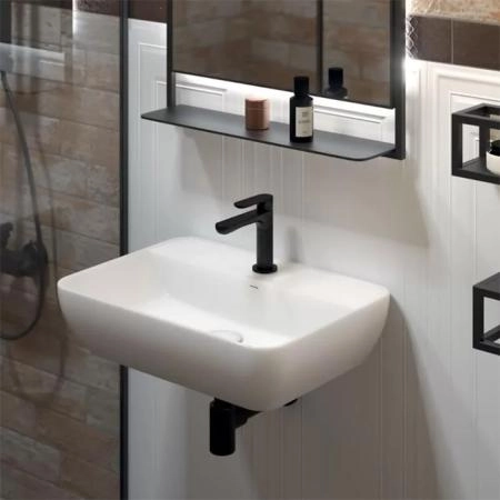 Раковина Kerama Marazzi PLAZA ПЛАЗА PLR.wb.55.02 подвесная 55, белая глянцевая