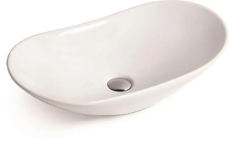 Раковина SantiLine SL-1025 60,5x36 на столешницу керамическая Белый