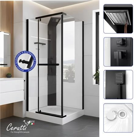 Душевая кабина СeruttiSPA МИМИ (MIMI) 90B (90x90x215-225)