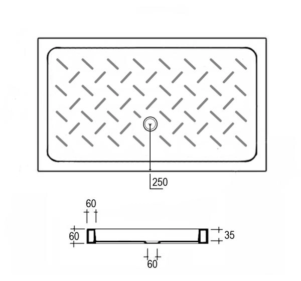 Поддон для душа RGW CR 19170372-01 70х120 см (керамика)